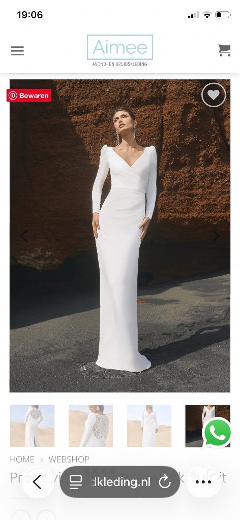 Pronovias Pulpit maat 36, Trouwjurk, Wit, Pronovias, Ophalen of Verzenden