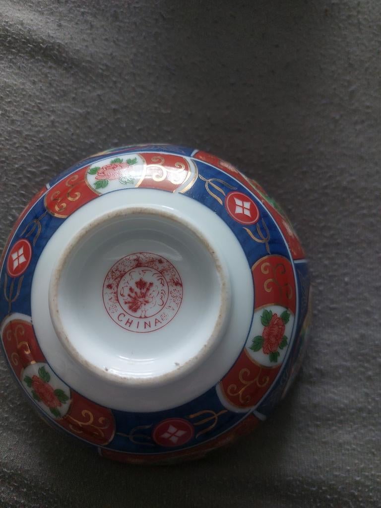 Handgeschilderde Chinese soepkom, Antiek en Kunst, Antiek | Porselein, Ophalen of Verzenden
