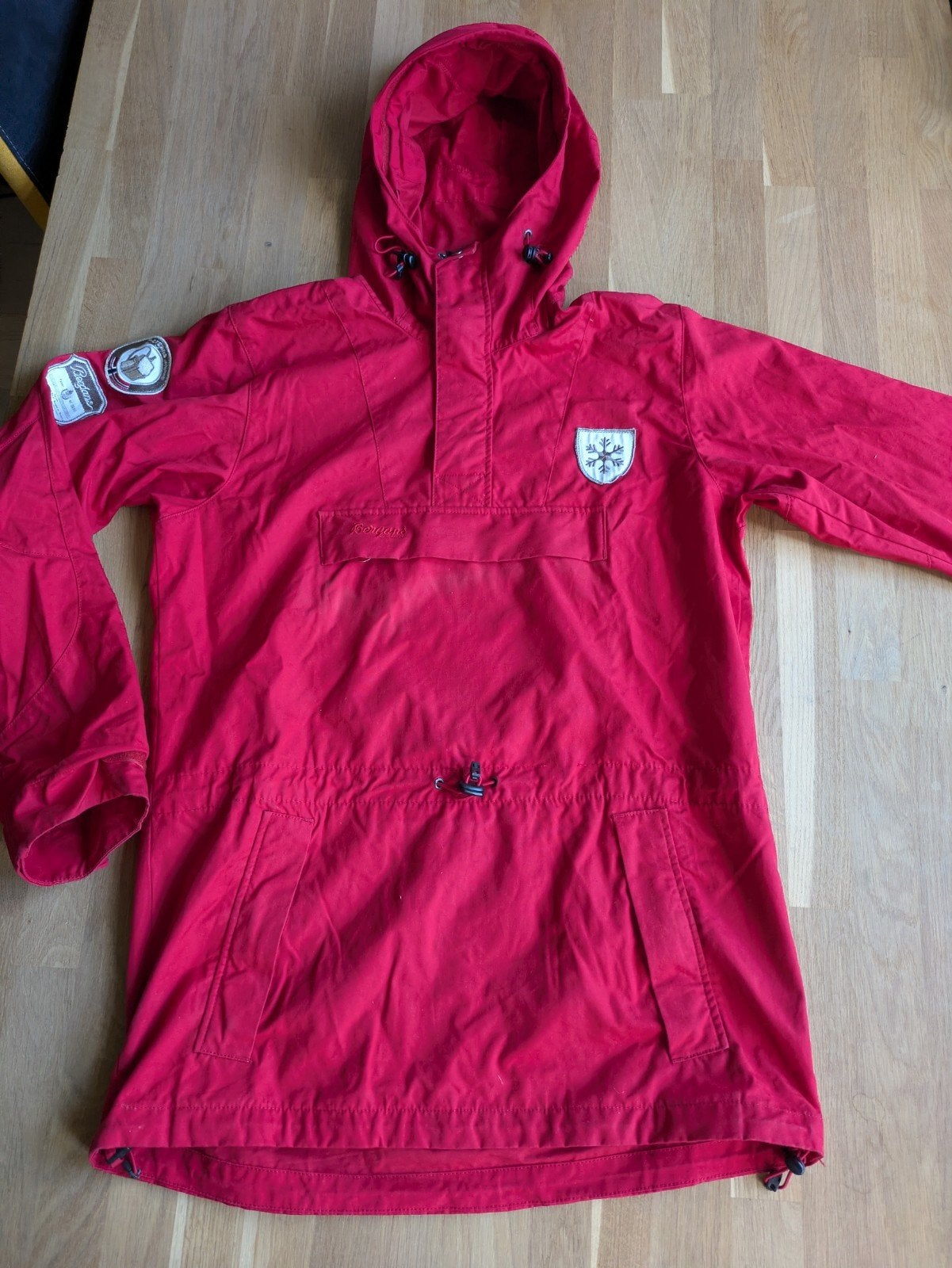 Bergans Anorak katoen zgan dames xs, Ophalen of Verzenden, Zo goed als nieuw, Rood, Bergans