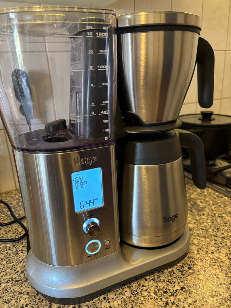 Sage Brewer Koffiezetapparaat - Zo goed als nieuw, Afneembaar waterreservoir, 10 kopjes of meer, Koffiemachine, Gemalen koffie