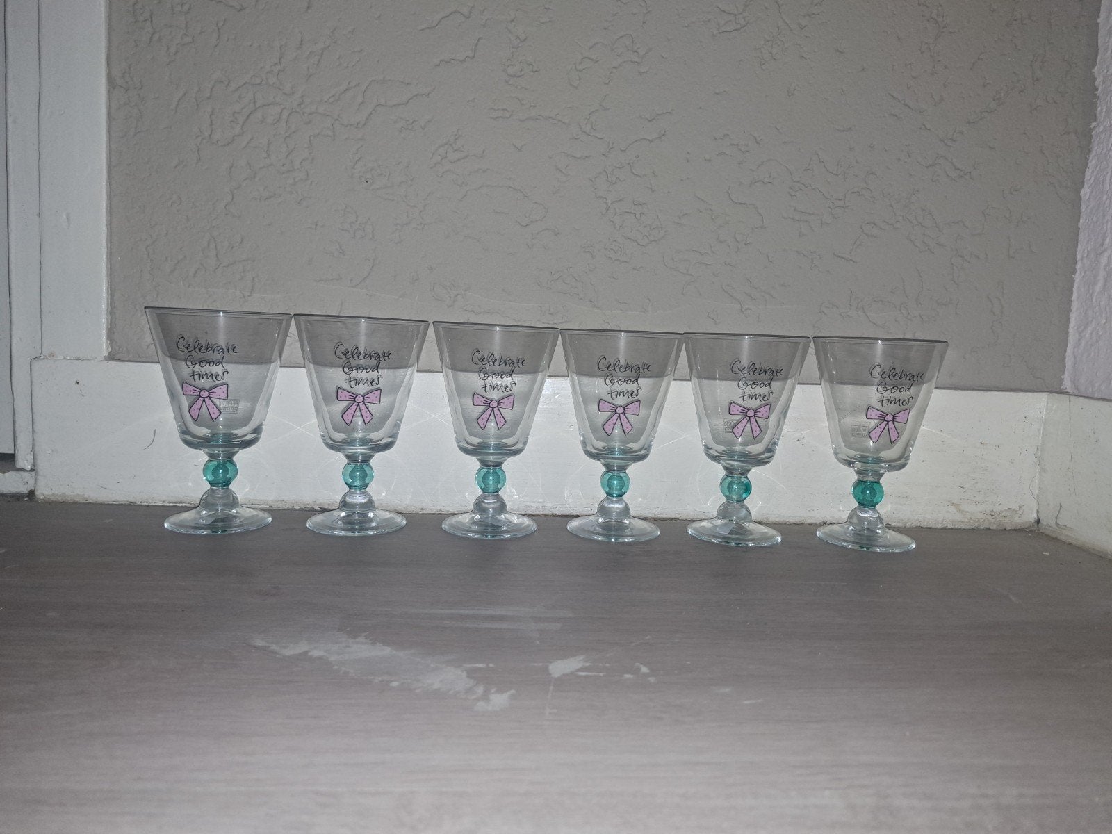 6x NIEUW Blond Amsterdam Wijnglazen "Celebrate Good Times", Glas of Glazen, Nieuw, Ophalen of Verzenden, Glas