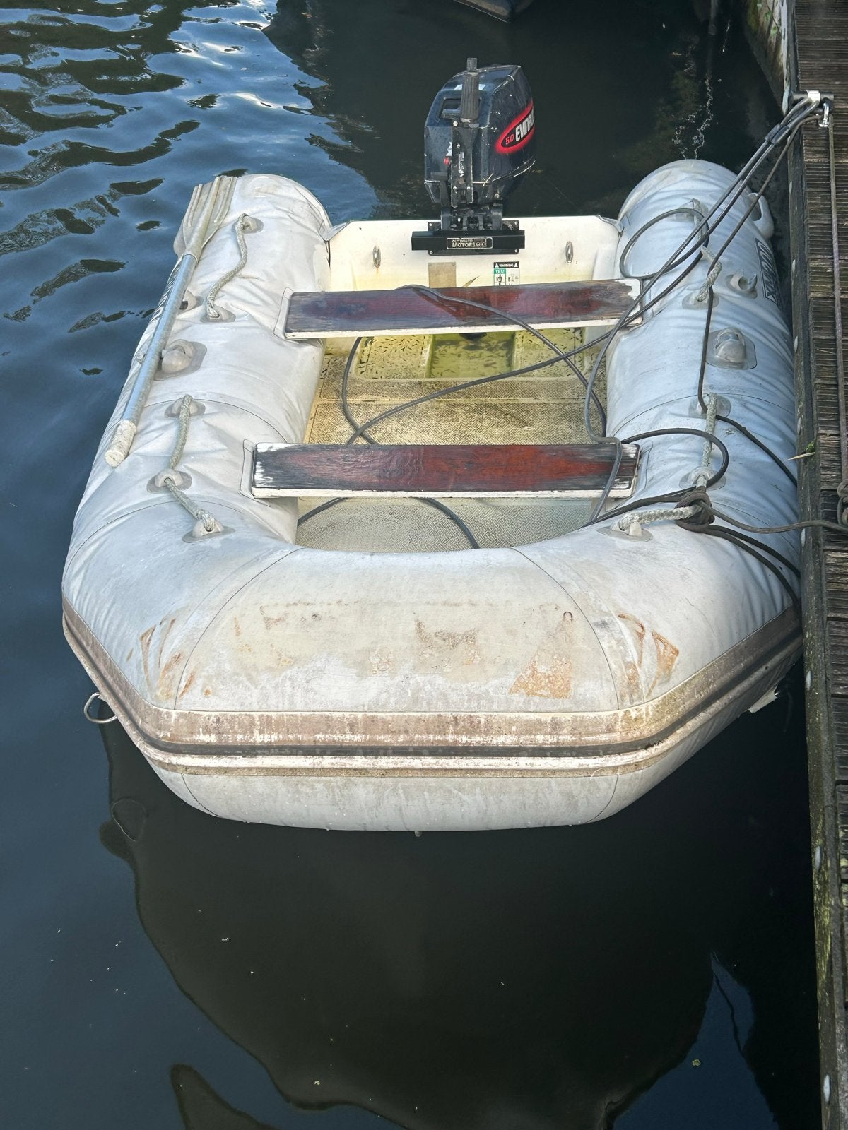 RIB XM300 met Evinrude 5.0 PK buitenboordmotor, Ophalen of Verzenden, Gebruikt