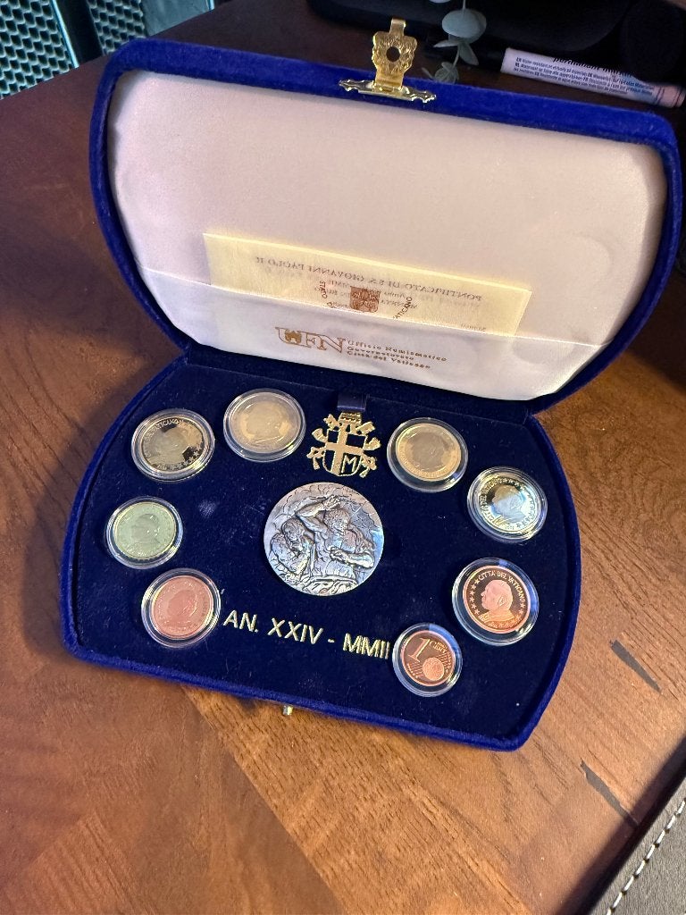 Vaticaan - 2002 - Proof set, Ophalen of Verzenden, Vaticaanstad, 5 euro, Setje