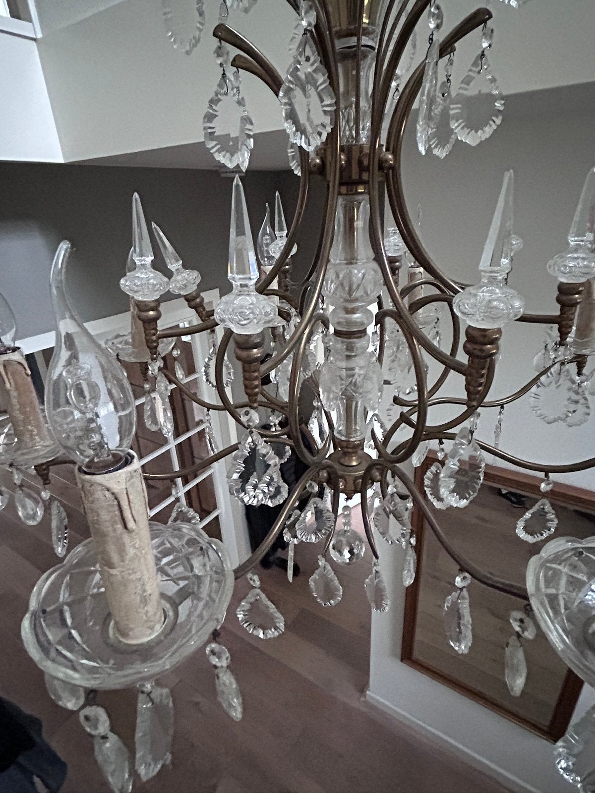 Antieke kroonluchter, Huis en Inrichting, Lampen | Kroonluchters, Ophalen, Zo goed als nieuw, Overige materialen, Antiek