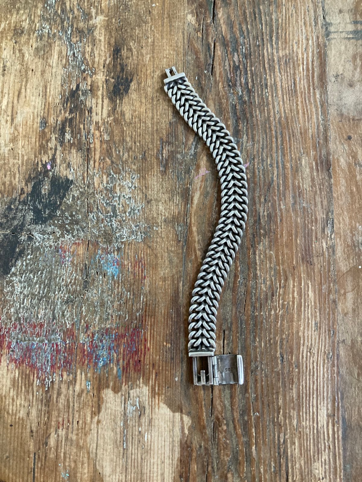 Zilveren armband heren dames, Sieraden, Tassen en Uiterlijk, Armbanden, Ophalen of Verzenden, Gebruikt, Zilver, Zilver