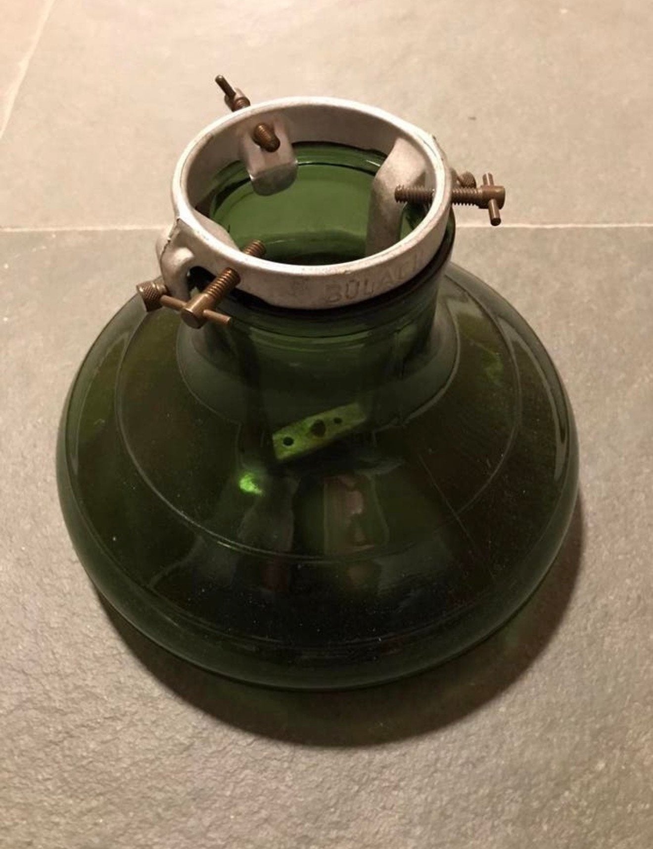 Bulach glas groen kerstboom voet vintage standaard, Diversen, Kerst, Verzenden, Gebruikt