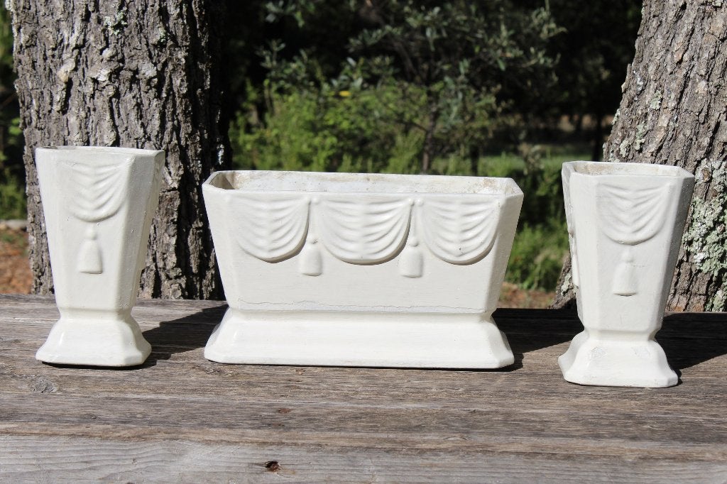 Brocante - Jardinière met 2 tuinvazen!, Ophalen of Verzenden, Gebruikt