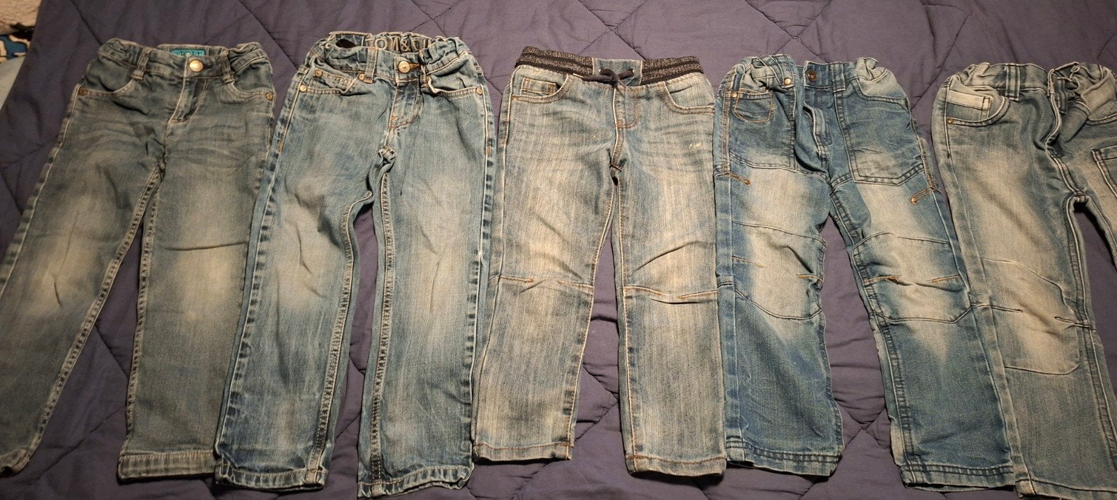 5  spijkerbroeken voor €7,50, Broek, Gebruikt, Ophalen of Verzenden, Hema
