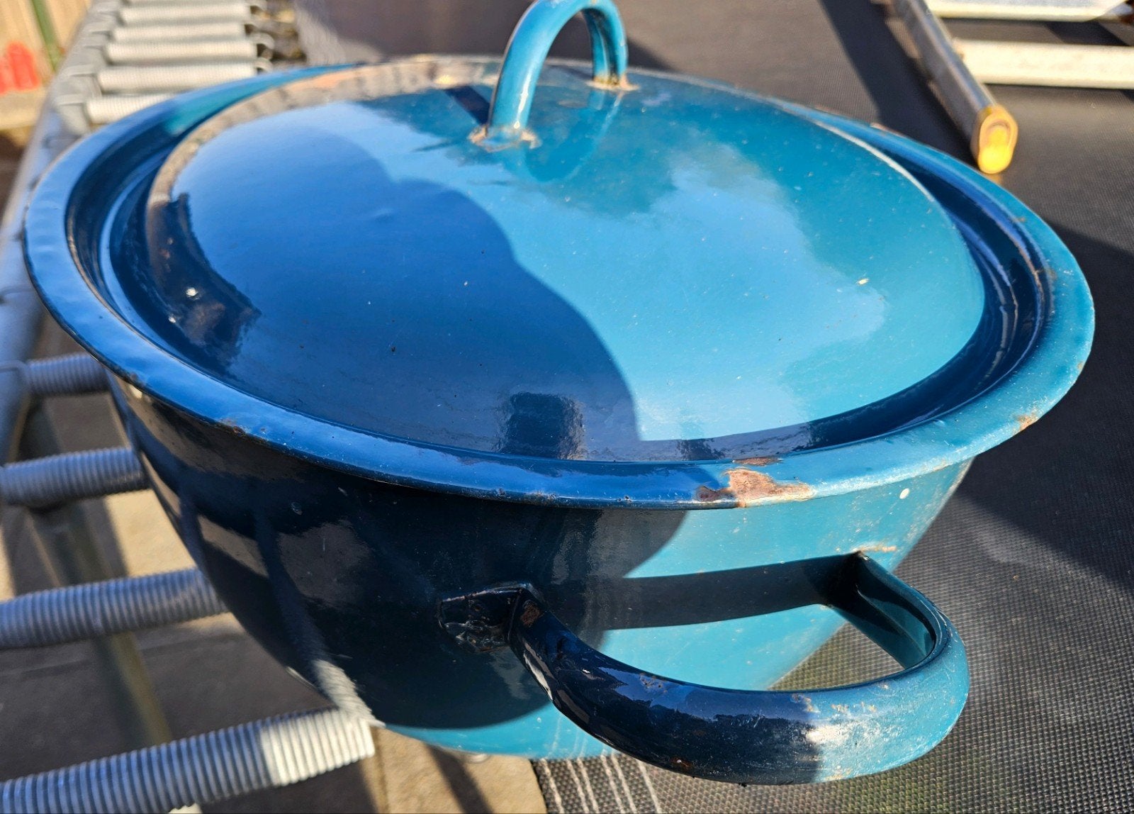 Emaille pan - Blauw, Ophalen of Verzenden