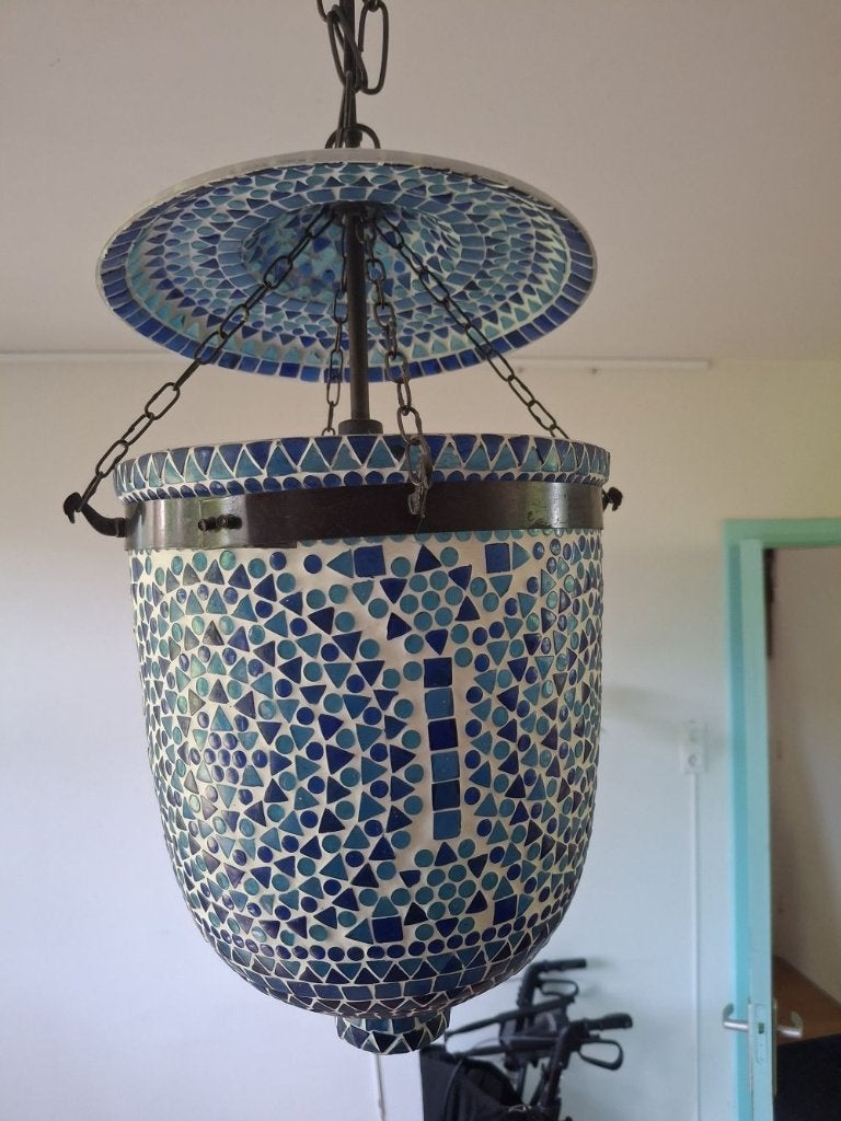 Oosterse mozaïek Hanglamp, Ophalen, E27 (groot), Oosters, Glas
