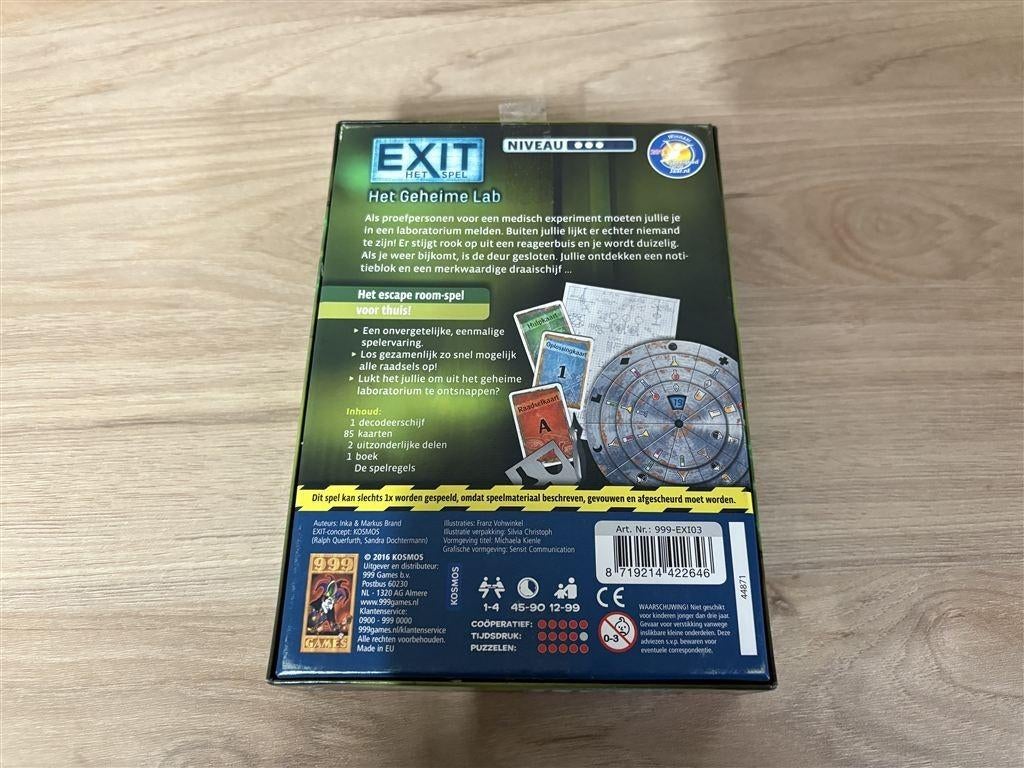 exit het spel het geheime lab [3362], Verzenden, Zo goed als nieuw