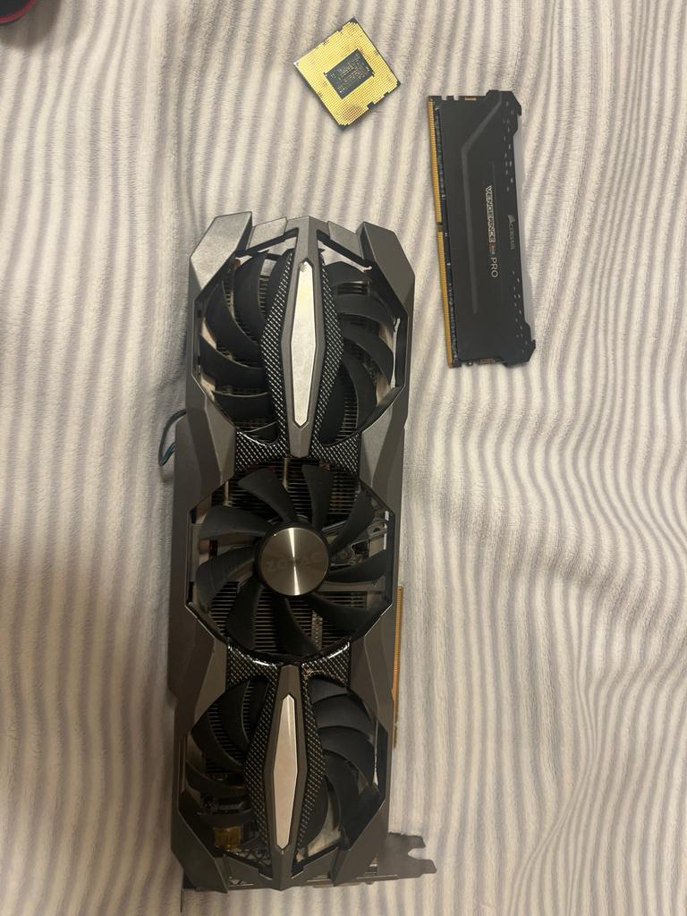 ZOTAC Videokaart + CPU + Corsair Vengeance Pro RAM, Computers en Software, Processors, Gebruikt, 4-core, 3 tot 4 Ghz, Ophalen of Verzenden