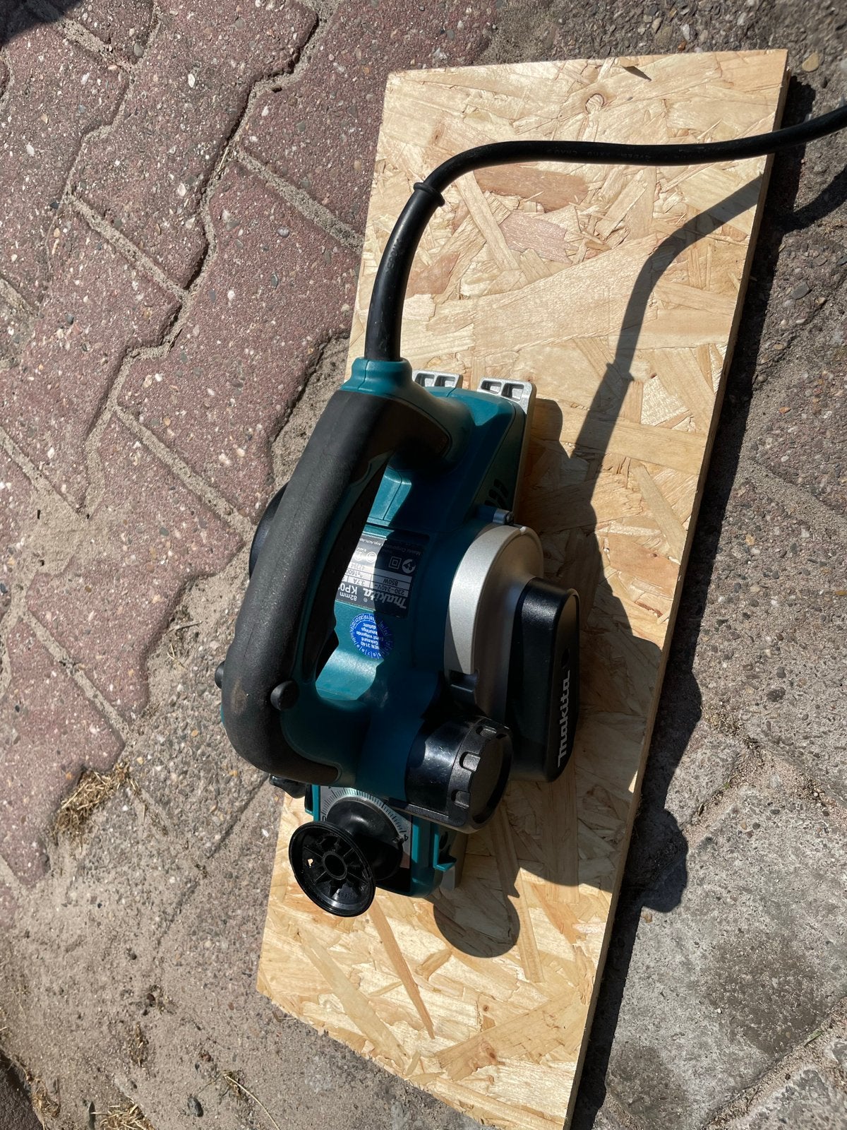 Makita KP0810 elektrische schaafmachine met koffer, Ophalen of Verzenden, Gebruikt, Elektrisch, Overige soorten
