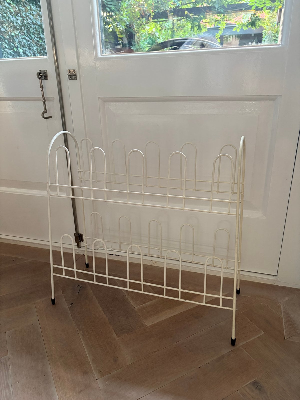 Vintage Tomado schoenenrek - Wit met zwarte dopjes, Ophalen, Gebruikt