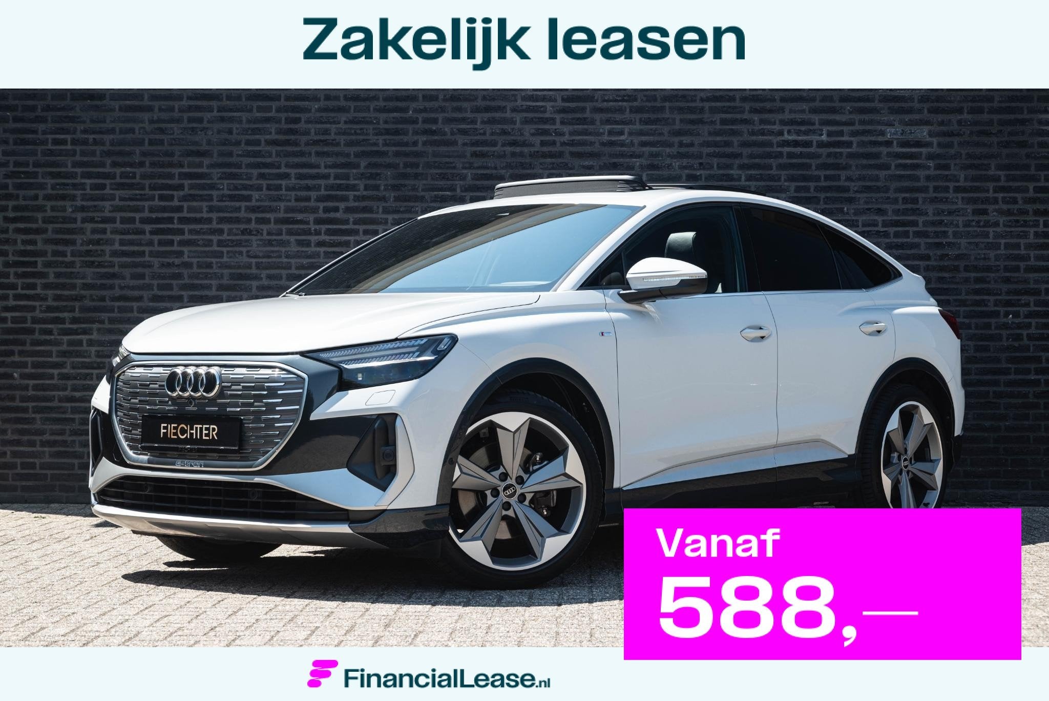Audi Q4 Sportback e-tron 50 quattro S Line 77 kWh, Automaat, Gebruikt, Zwart, Wit