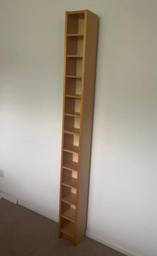 Houten CD/DVD rek - 200 cm hoog - Als Nieuw, Ophalen, Gebruikt, 75 tot 150 discs, Hout