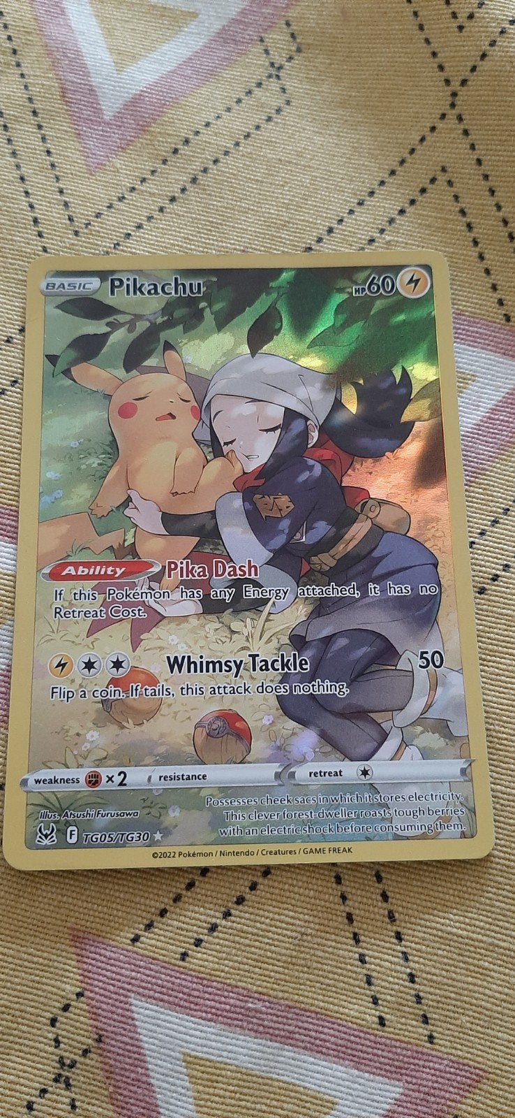 Pikachu TG05/TG30 Trainer Gallery Pokémon Kaart, Ophalen of Verzenden