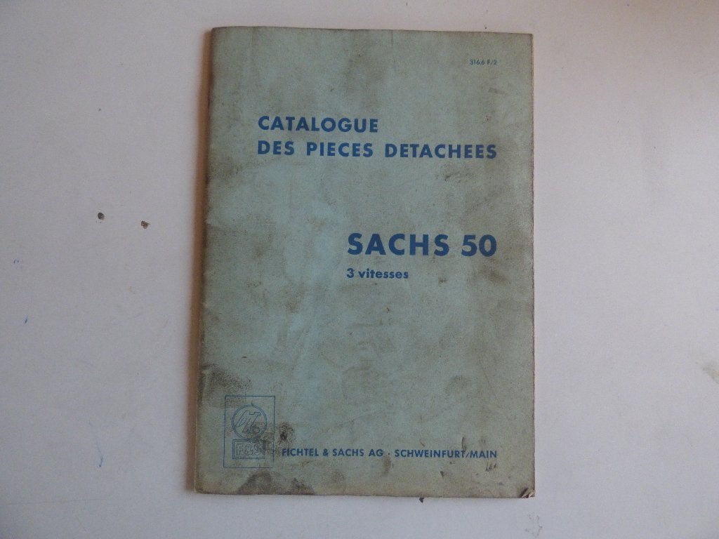 SACHS 50 3 VERSNELLINGEN ONDERDELENLIJST 316.6 F/2, Ophalen of Verzenden, Gebruikt