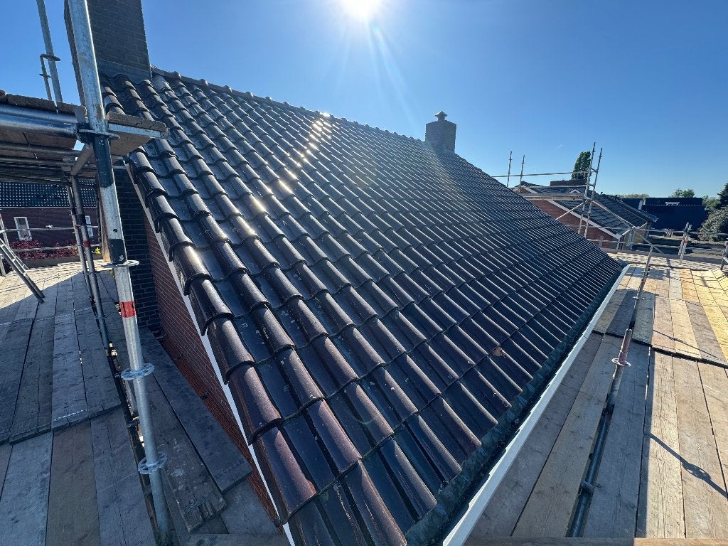 Geglazuurde dakpannen, Doe-het-zelf en Verbouw, Dakpannen en Dakbedekking, Ophalen, Gebruikt, 15 m² of meer, Dakpannen