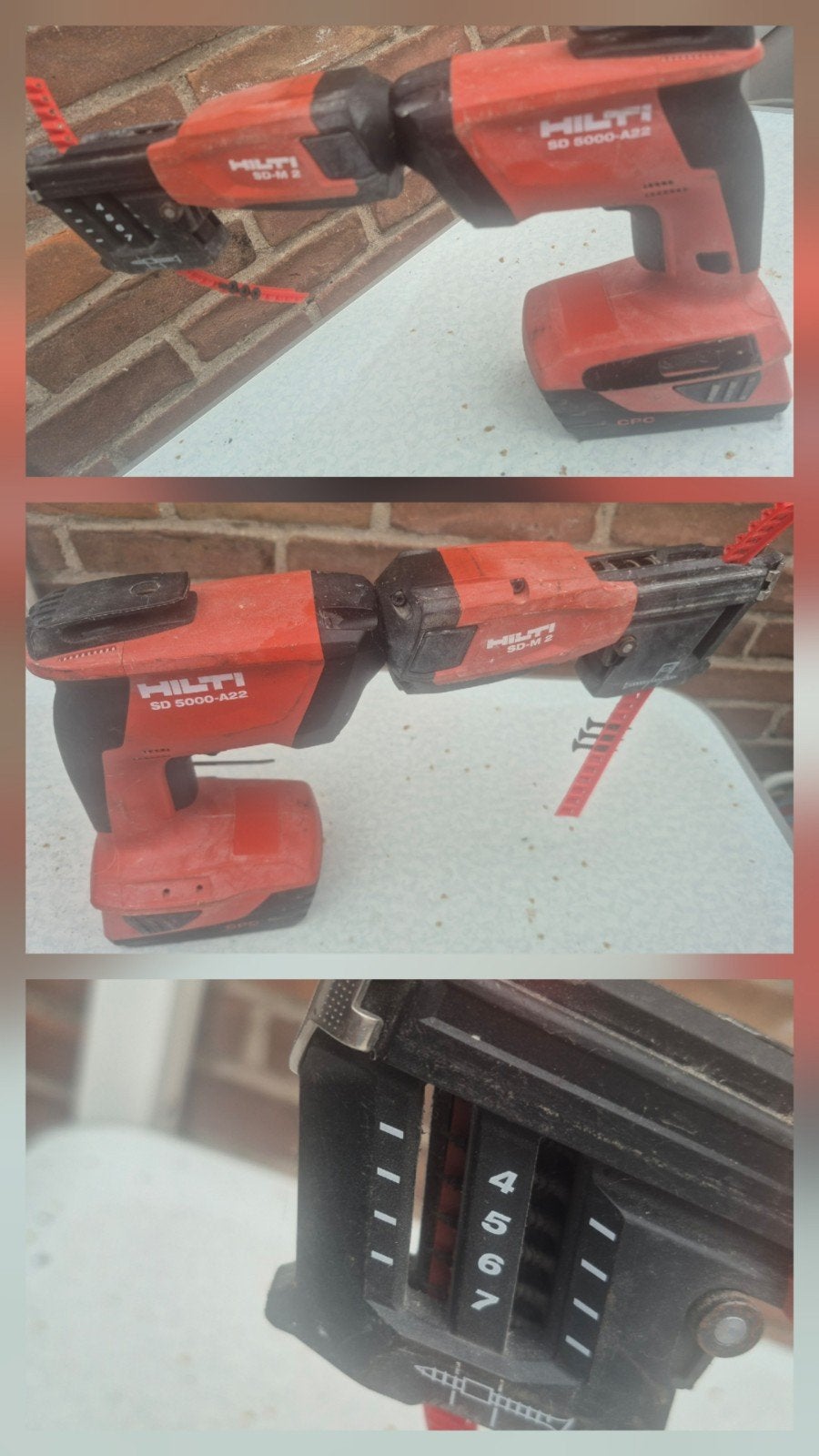 hilti schroefmachine Sd5000 a22 + Sd m-2 + accu geen lader, Ophalen of Verzenden, Gebruikt, Accuboormachine, Hilti