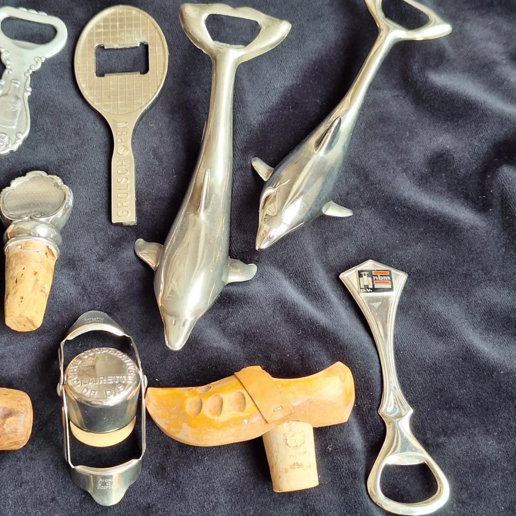 Dolfijn openers Grolsch flessenstop winetaster, Antiek en Kunst, Ophalen