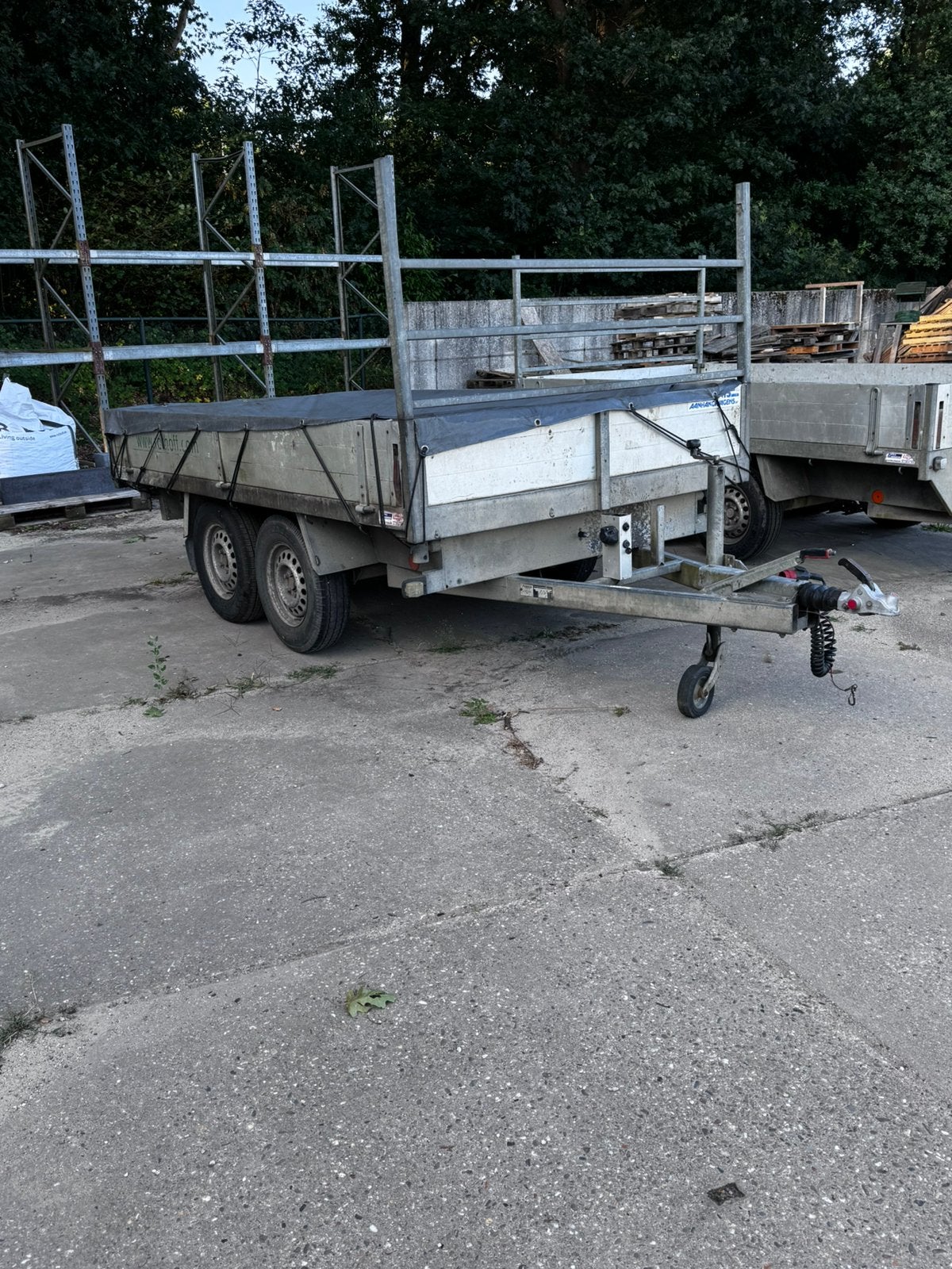 Aanhanger dubbelasser kipper anssems 2800kg, Ophalen, Gebruikt
