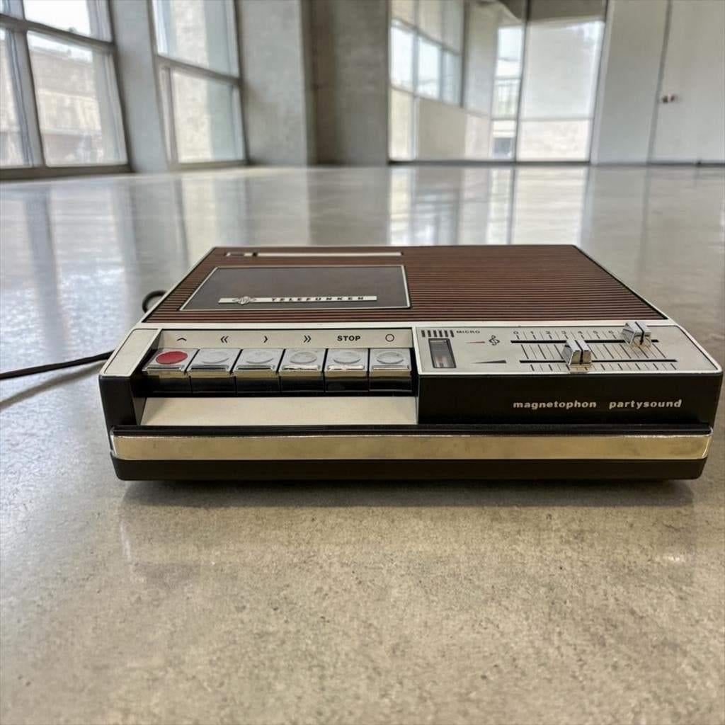 Vintage draagbare cassetterecorder TELEFUNKEN partysound, Ophalen