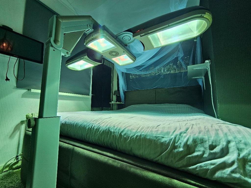 Zonnebank Philips sunmobile 4S + facial plus, Witgoed en Apparatuur, Zonnebanken en Gezichtsbruiners, Ophalen, Gebruikt, Zonnebank enkelzijdig