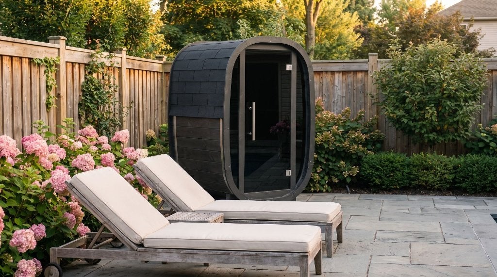 Jalora ARC - Luxe compacte buitensauna | Zelf samenstellen, Sport en Fitness, Ophalen of Verzenden, Nieuw, Fins of Traditioneel