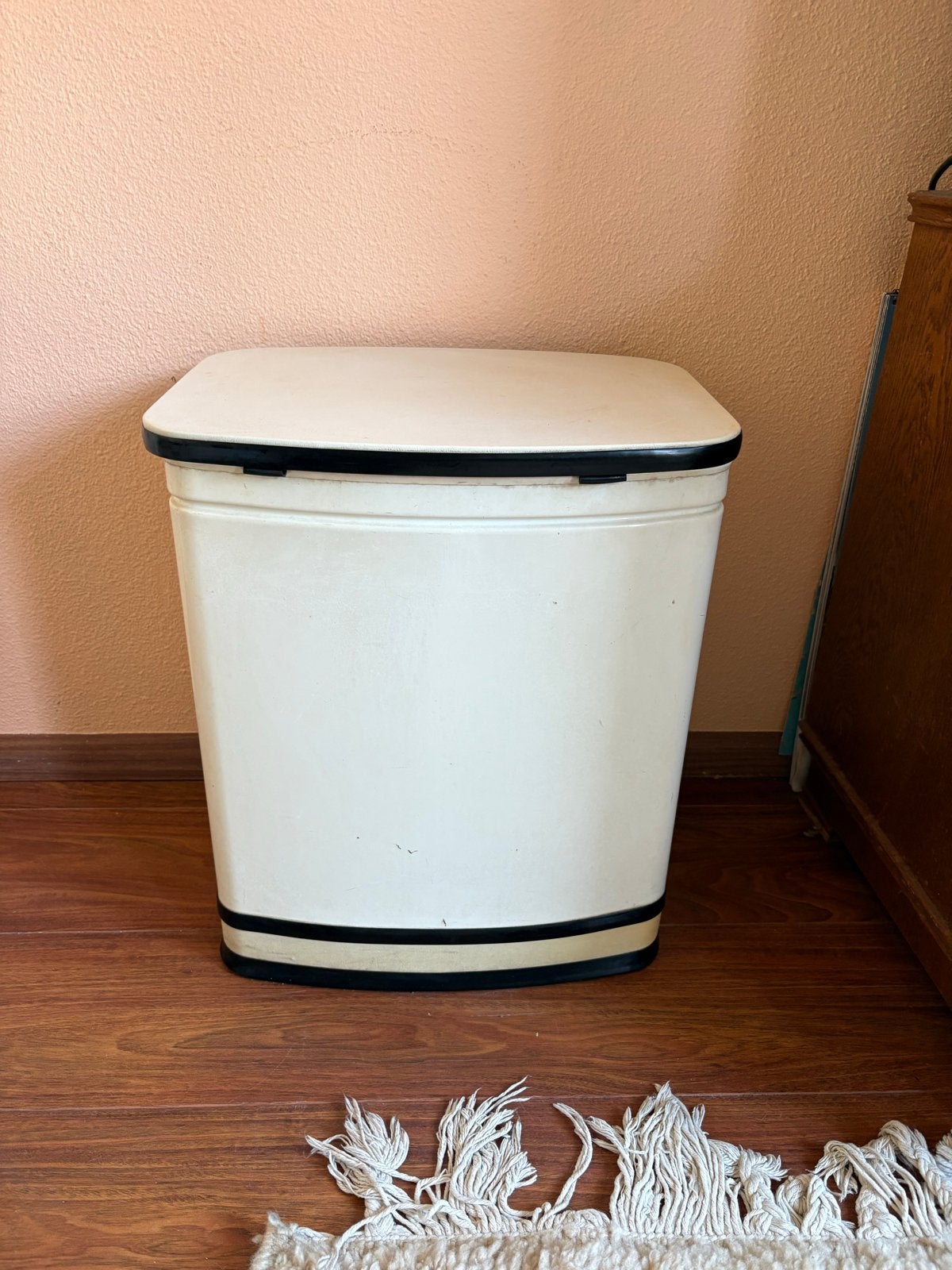 Vintage Brabantia Wasmand Jaren '50/'60 - Crème/Geel, Ophalen of Verzenden
