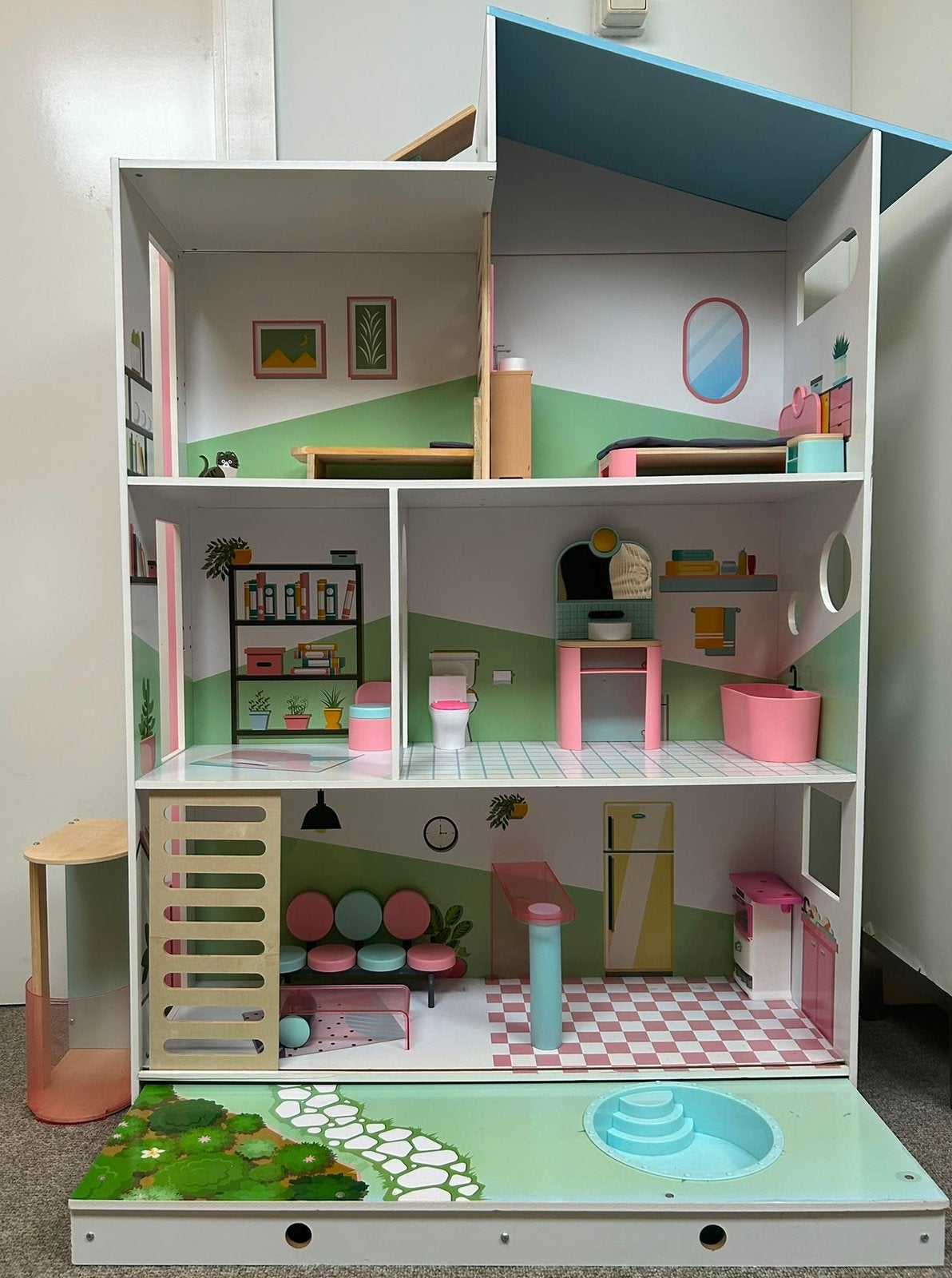 KidKraft So Stylish Houten Poppenhuis 1,30m hoog, Ophalen, Gebruikt, Poppenhuis