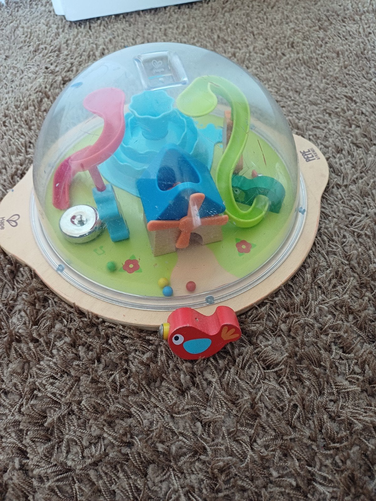 Hape Sunny Valley Avonturenbol, knikkerbaan magnetisch, Ophalen, Gebruikt, Ontdekken