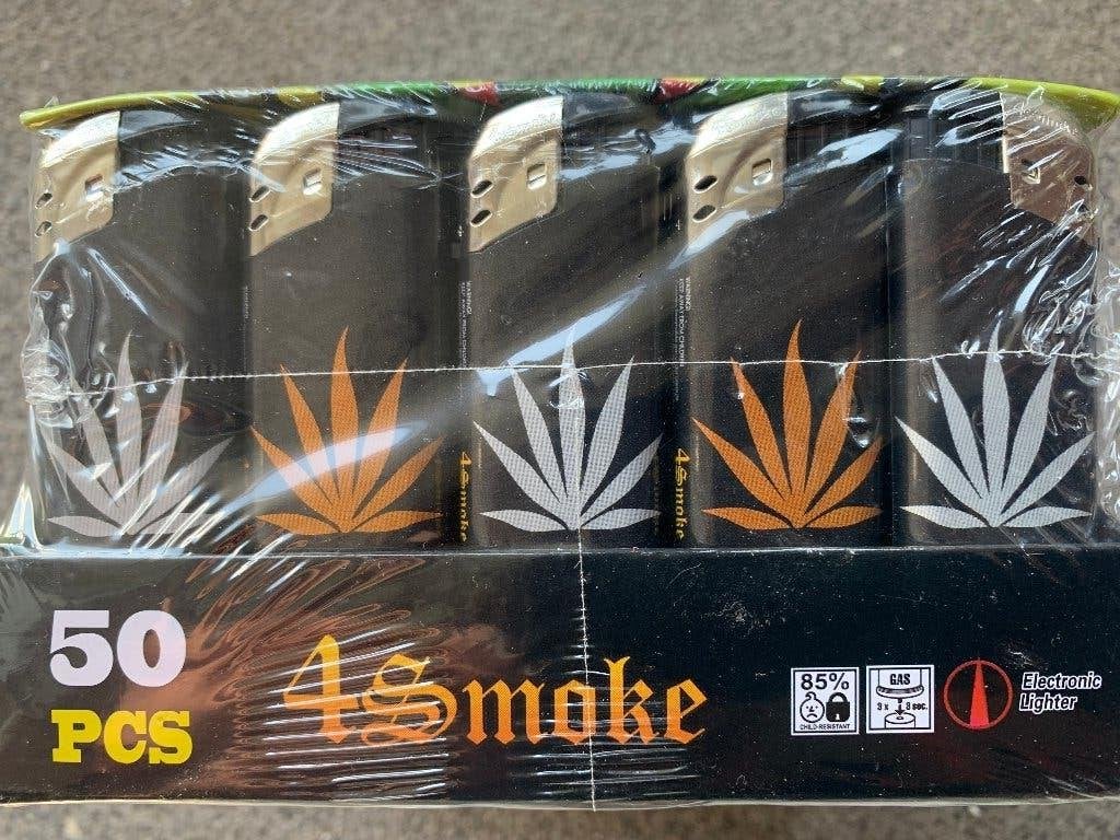 50X Aansteker Wiet Print klik navulbaar, Ophalen of Verzenden, Nieuw, Aansteker