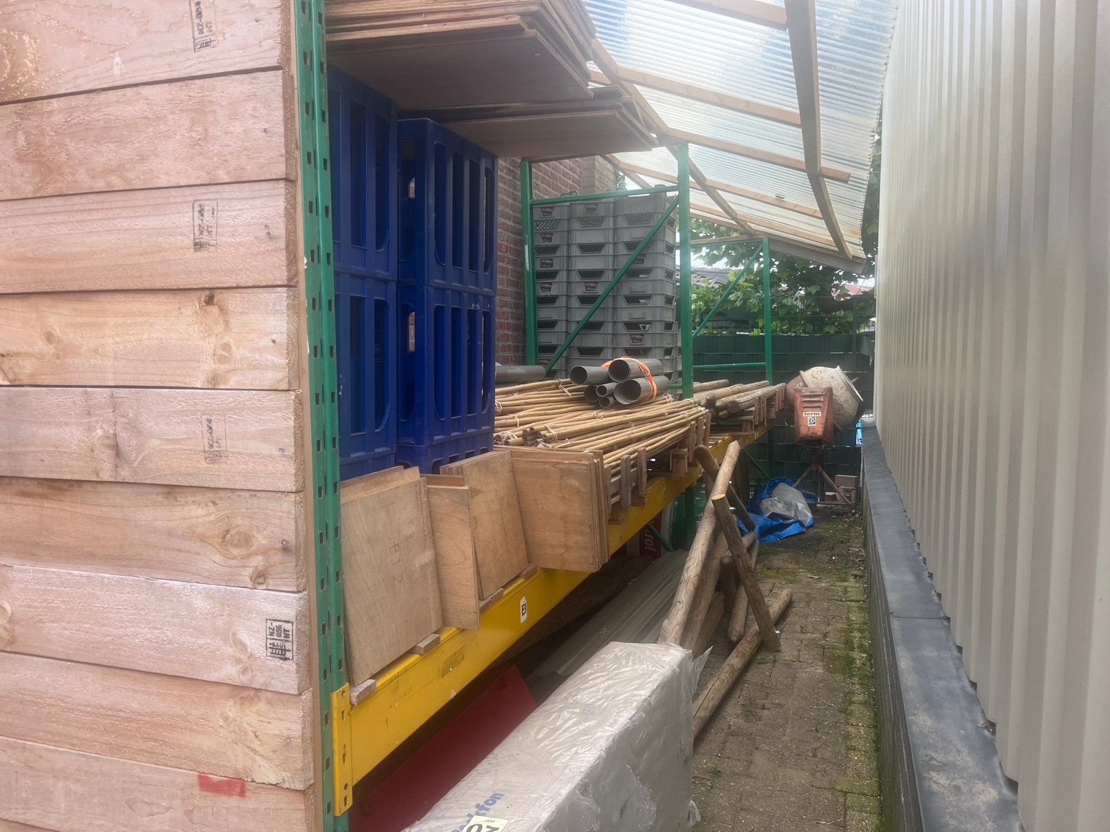 Palletstelling te koop, Ophalen
