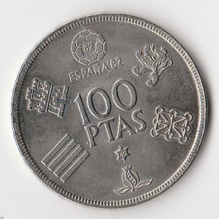 100 Peseta's Spanje '82 (1980) unc, Postzegels en Munten, Munten | Europa | Niet-Euromunten, Ophalen of Verzenden, Overige landen