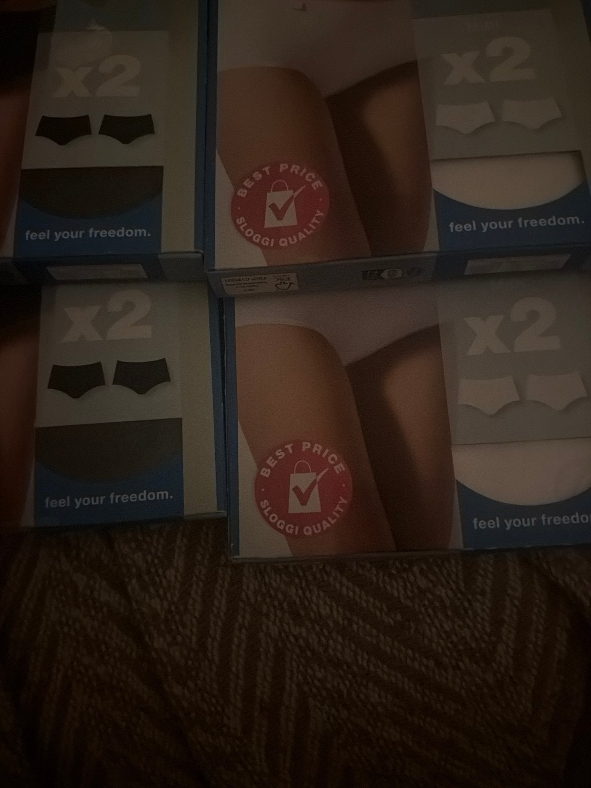 Sloggi slips maat 44 - 2x wit, 2x zwart (4 dozen), Verzenden, Meerkleurig, Slip
