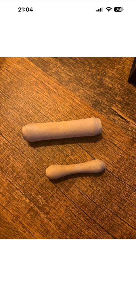 Keramische pruikenkrullers uit de 17e eeuw, Antiek en Kunst, Antiek | Keramiek en Aardewerk, Ophalen of Verzenden