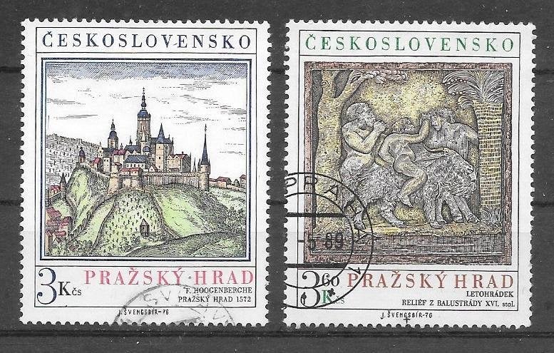 Tsjechoslowakije 1976 Burcht van Praag, Verzenden, Overige landen, Gestempeld