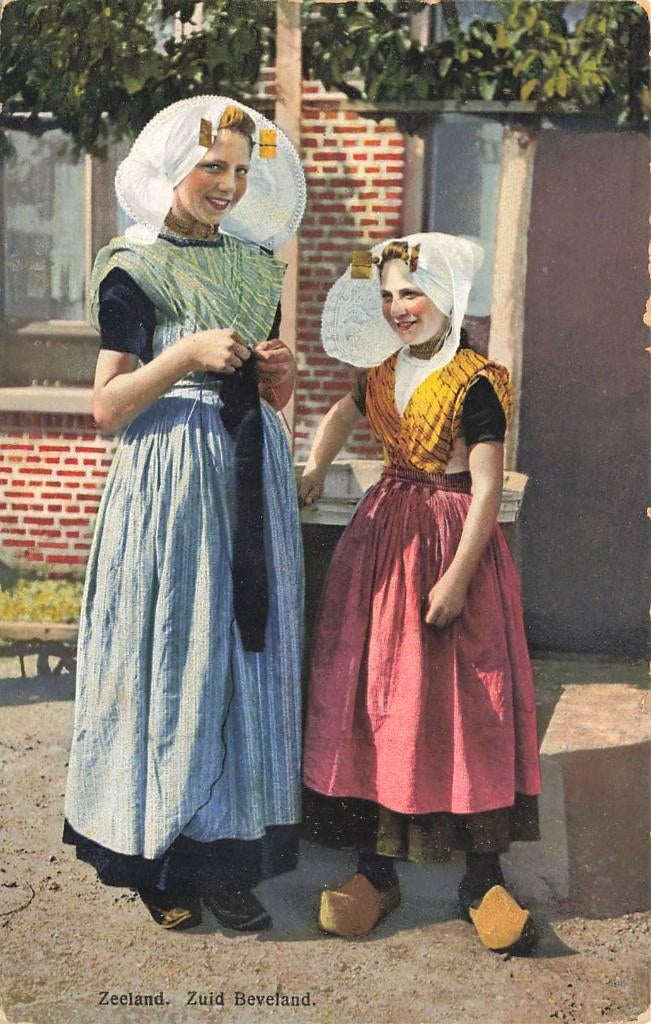 Zeeland, Zuid-Beveland, klederdracht  1915, Ophalen of Verzenden, Voor 1920, Gelopen, Zeeland