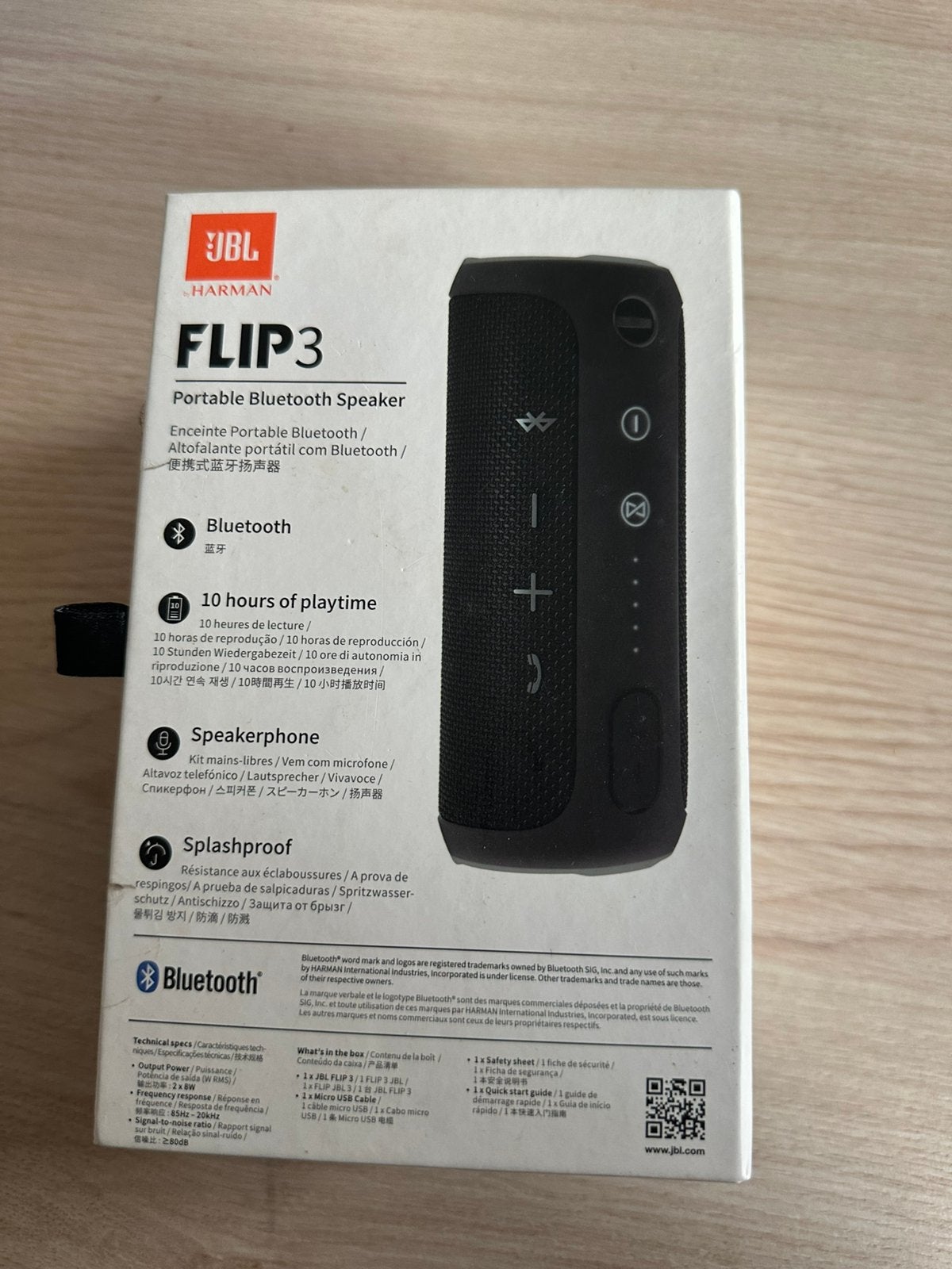 Foto 3 van JBL Flip 3 Bluetooth Speaker – zwart – originele doos