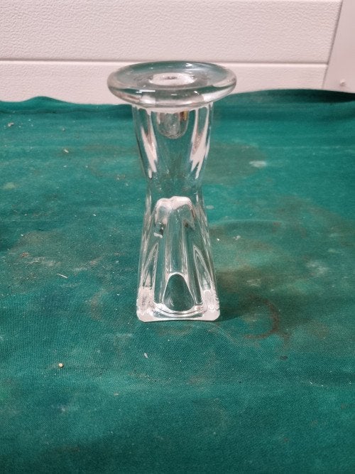 kandelaar vaasje kristal glas, Ophalen of Verzenden, 'T Olde Gre-j, Info@toldegrej.nl, Endepoelstraat 20f Didam