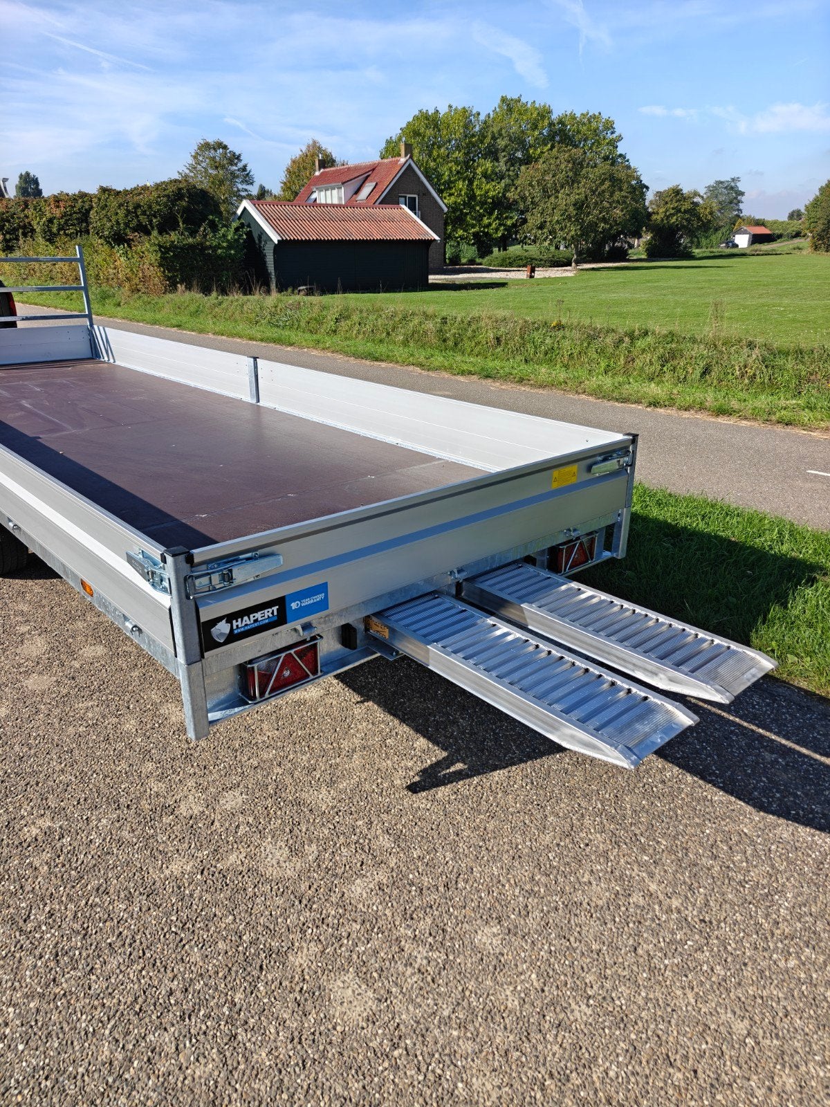 Demo Hapert plateau aanhanger 6x2 3500KG + rijplaten, Auto diversen, Ophalen of Verzenden, Zo goed als nieuw