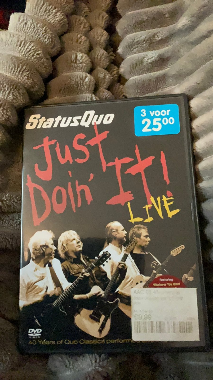 Status Quo just doin’ it! Live dvd, Alle leeftijden, Ophalen of Verzenden, Zo goed als nieuw, Concert