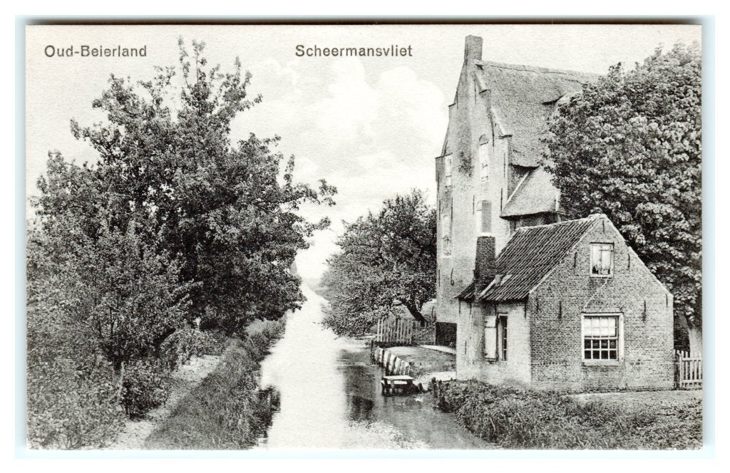 Oud-Beijerland, Scheermansvliet, Ophalen of Verzenden, 1920 tot 1940, Ongelopen, Zuid-Holland