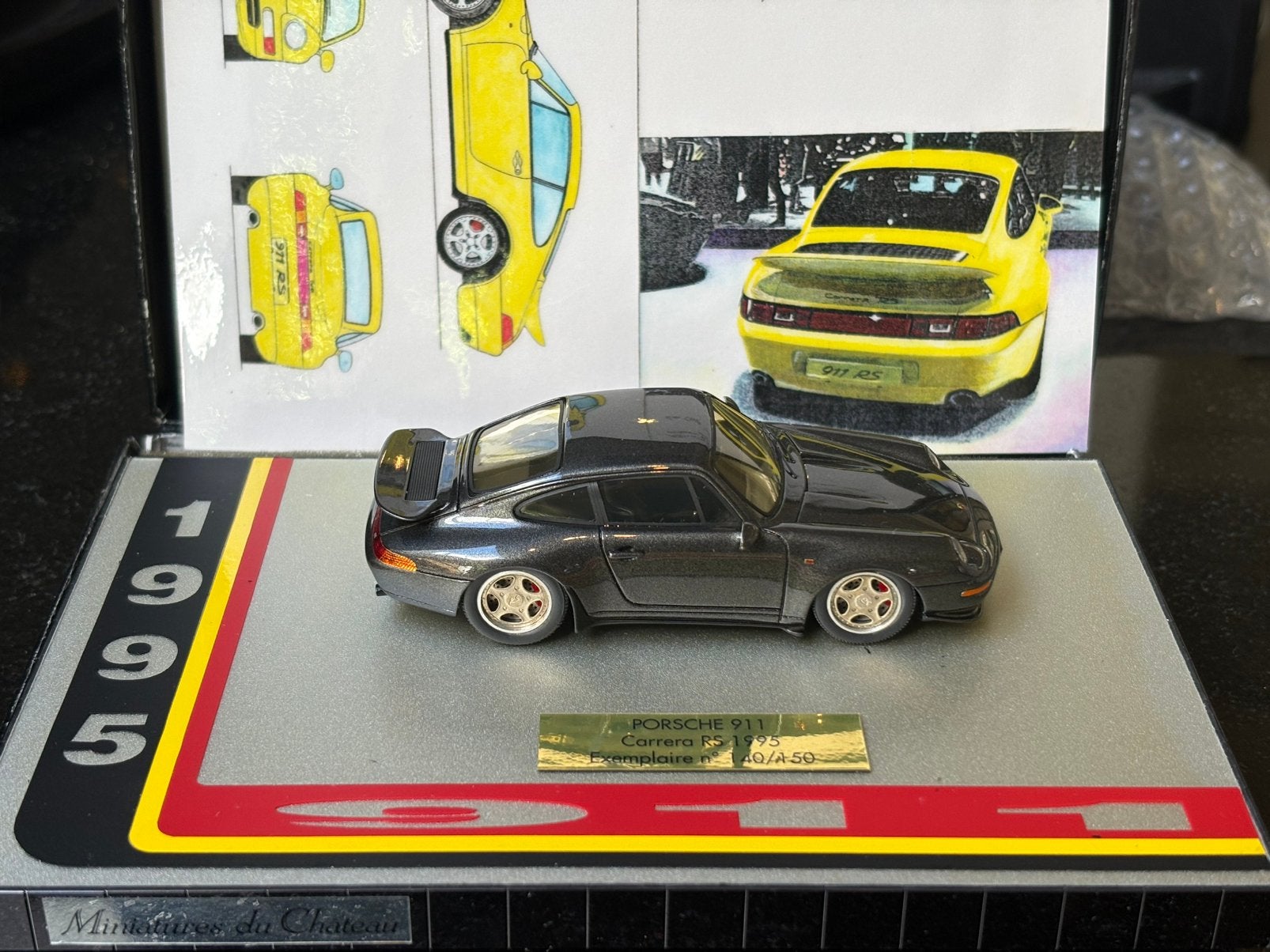Porsche 911 Carrera RS 1995 1:43 Héco Modèles Du Chateau ltd, Ophalen of Verzenden, Gebruikt, Auto, Overige merken