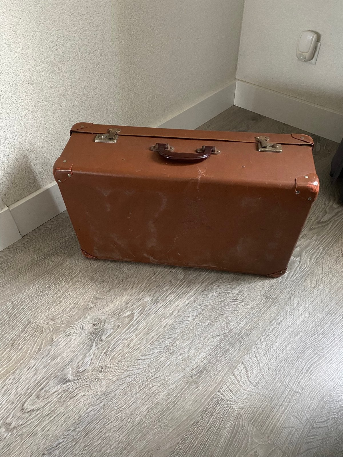 Mooie gebruikte Vintage koffer, Sieraden, Tassen en Uiterlijk, Koffers, Ophalen of Verzenden, Gebruikt, Leer
