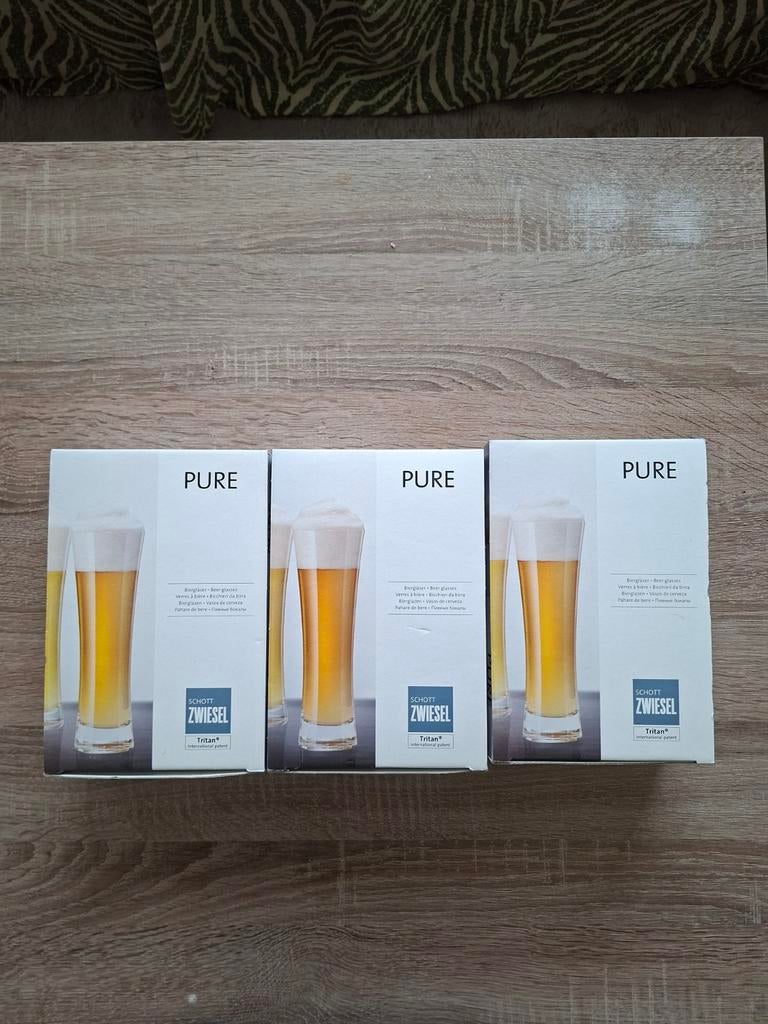 Schott Zwiesel Pure Bierglazen - Set van 6, Huis en Inrichting, Nieuw, Ophalen of Verzenden, Overige merken, Glas