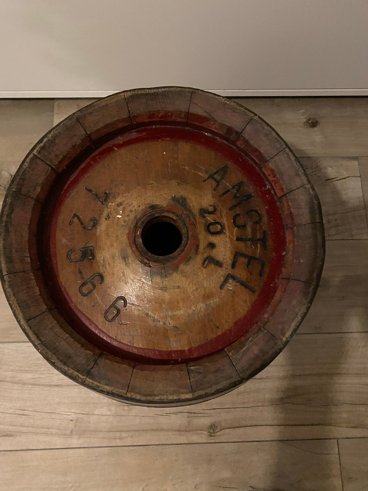 Vintage Amstel biervat- Decoratief houten vat, Antiek en Kunst, Ophalen of Verzenden
