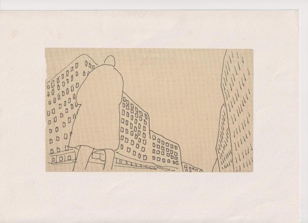 Rinus van den Bosch - grote marktstraat - Prent, Antiek en Kunst, Kunst | Tekeningen en Foto's, Ophalen of Verzenden