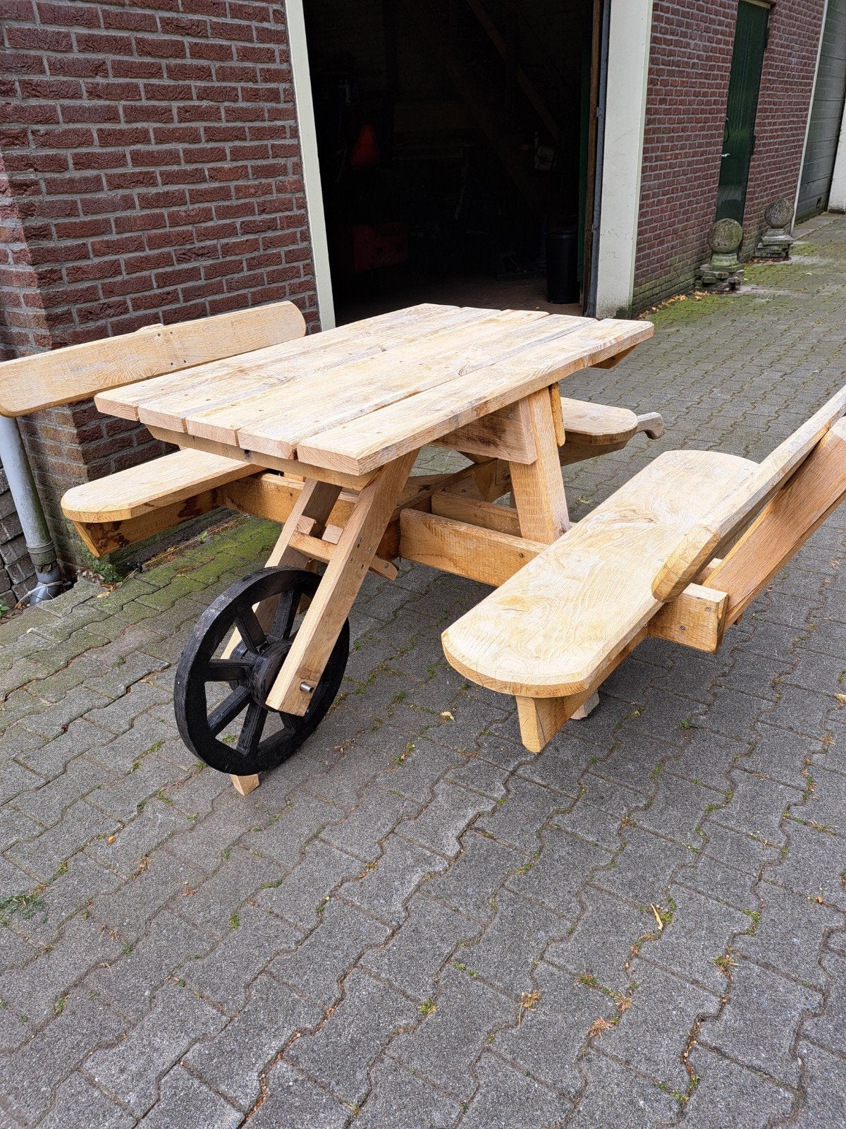 Pick nick tafel., Ophalen of Verzenden, Rechthoekig, Hout